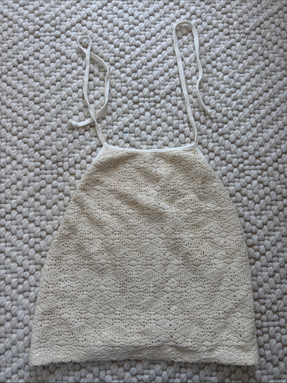 Brandy Melville Cream Crochet Halter Cami